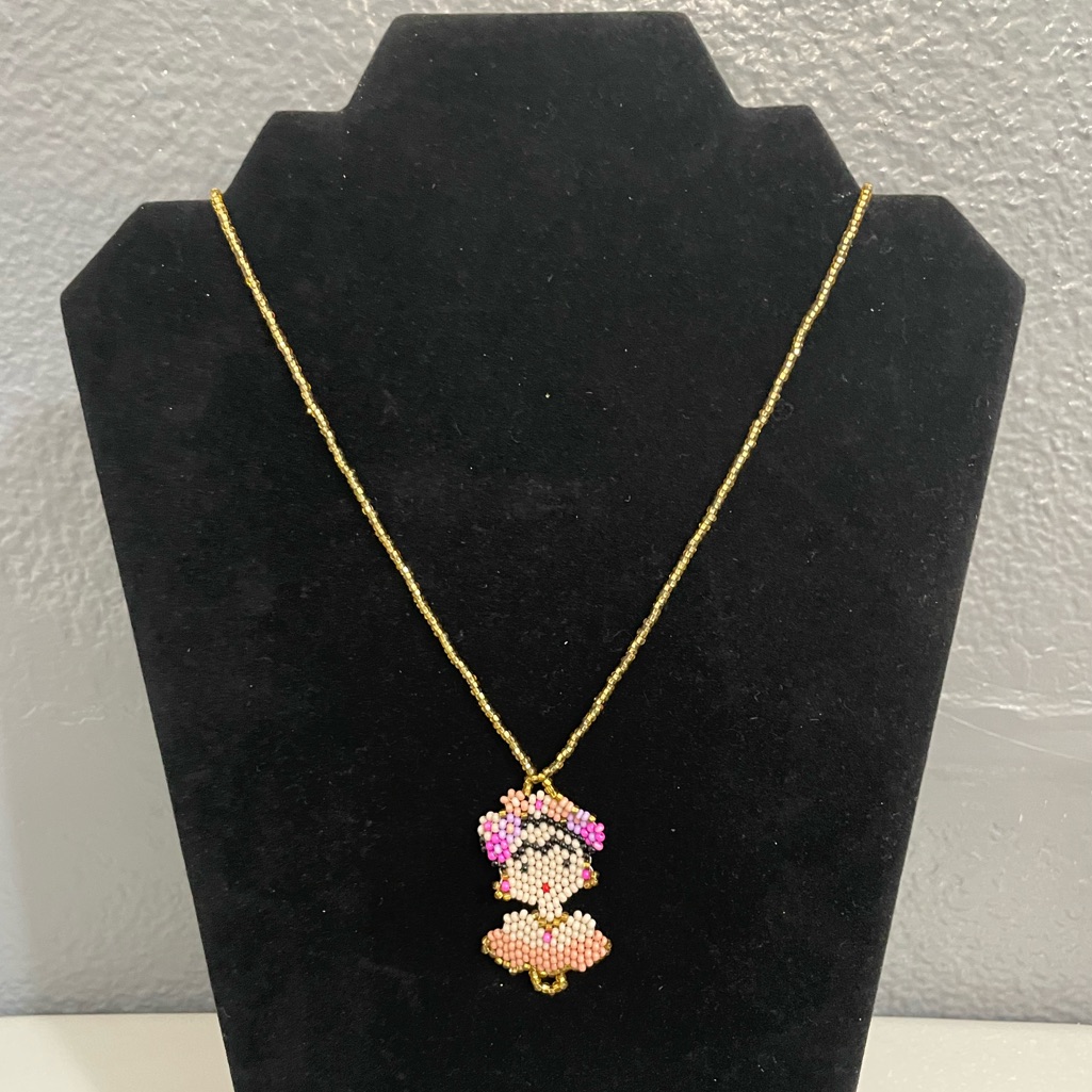 Huichol Beaded Frida Kahlo Necklace 30$